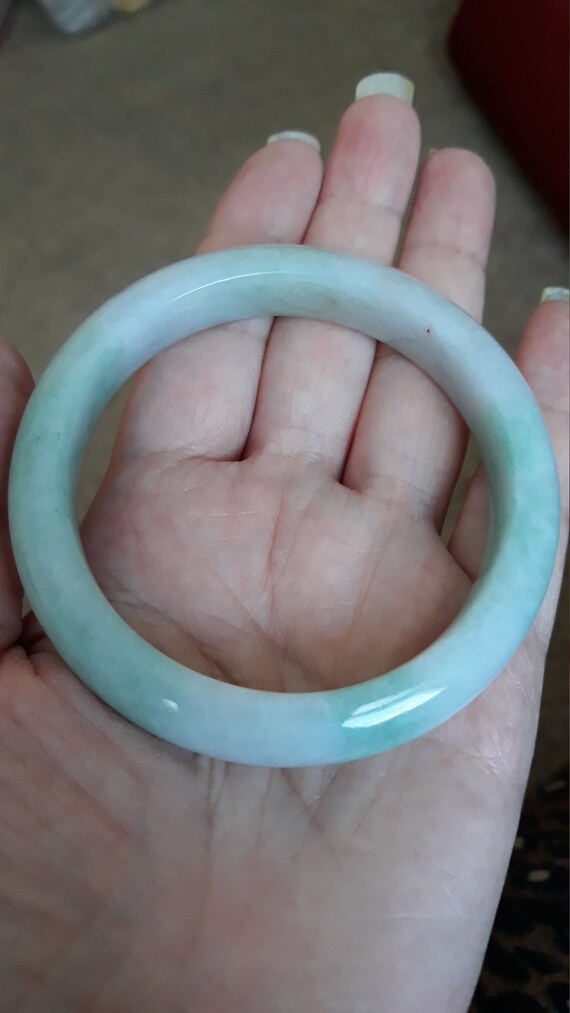 Lavender jade bangle,Natural  Lavender  Jadeite Ja