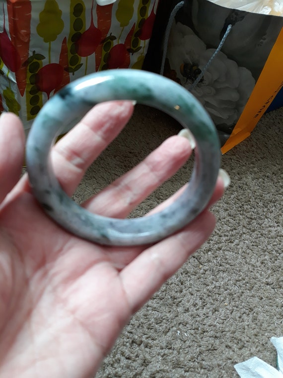 Lavender jade bangle,Natural  Lavender  Jadeite J… - image 4