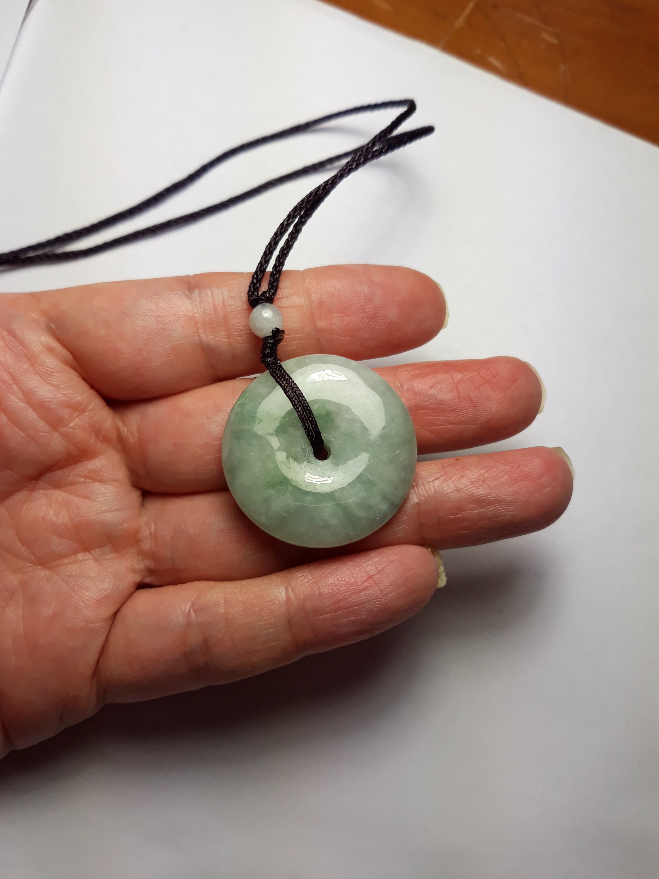 Natural Jade donutgreen Jadeite donut Bead Doughnut Etsy