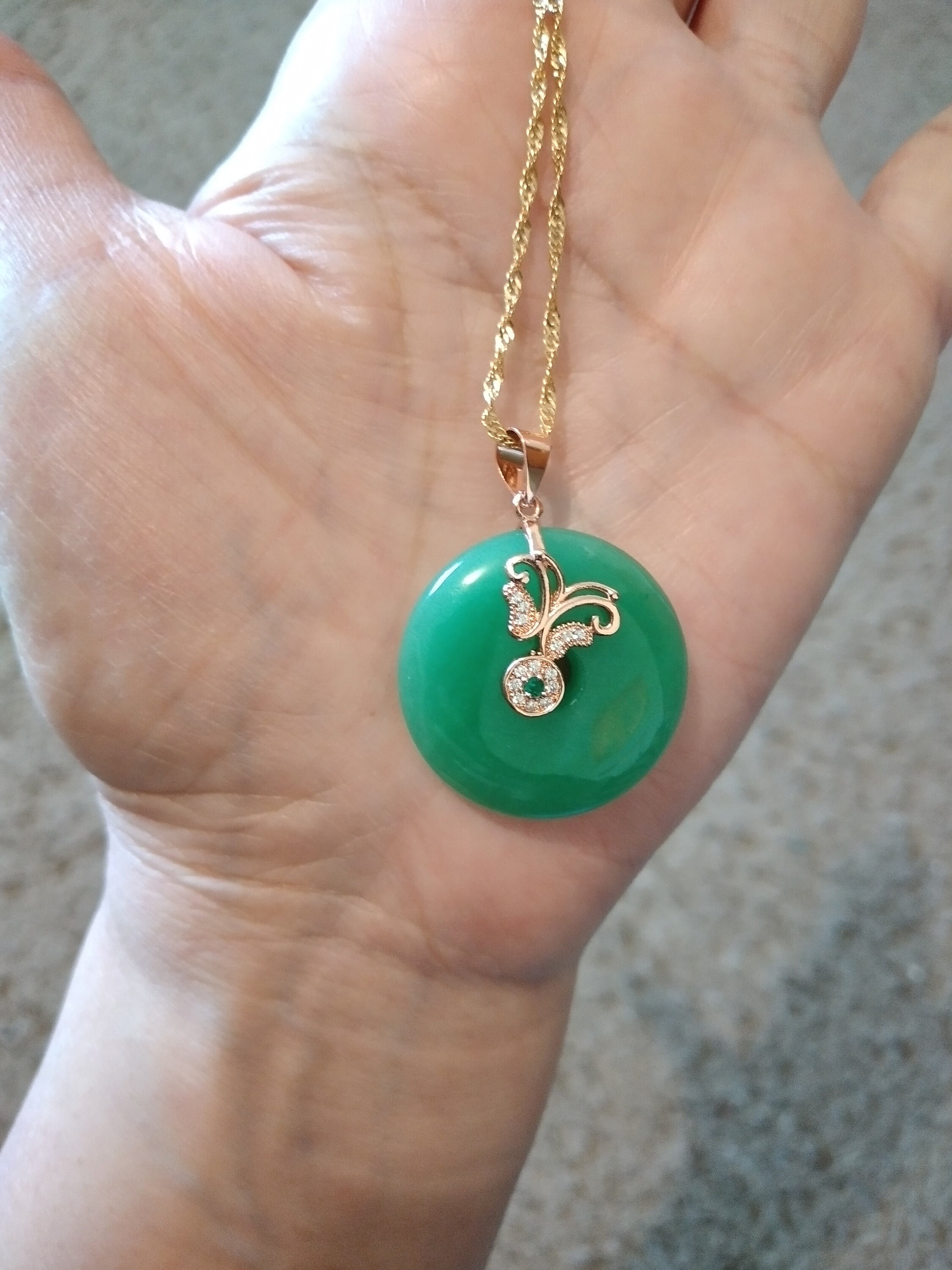 Natural Jade Donut,green Jadeite Donut ,bead Doughnut Shaped,jade