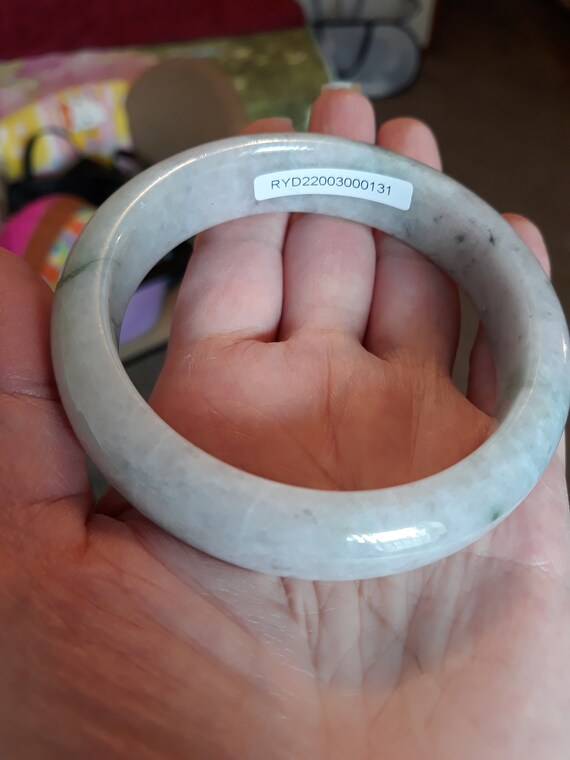 Lavender jade bangle,Natural  Lavender  Jadeite Ja