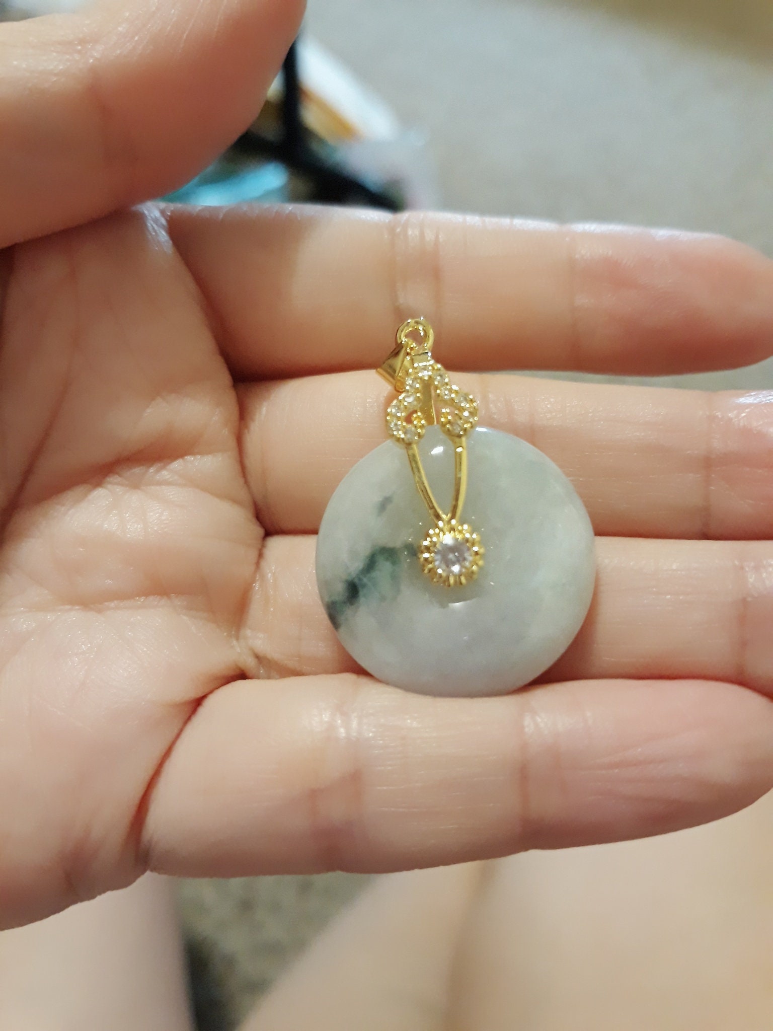 Natural Jade donutgreen Jadeite donut Bead Doughnut Etsy