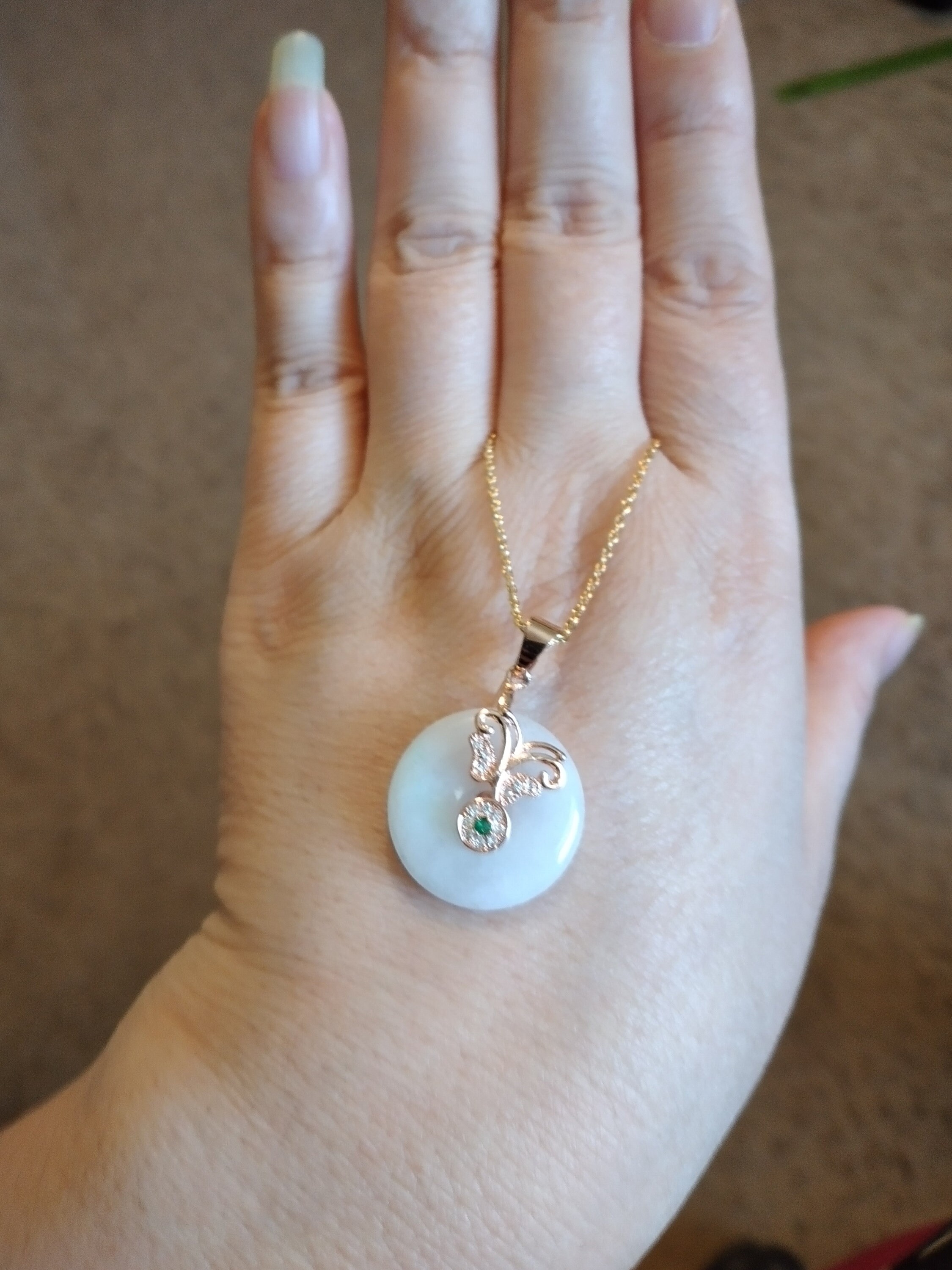 Natural Jade donutgreen Jadeite donut Bead Doughnut Etsy