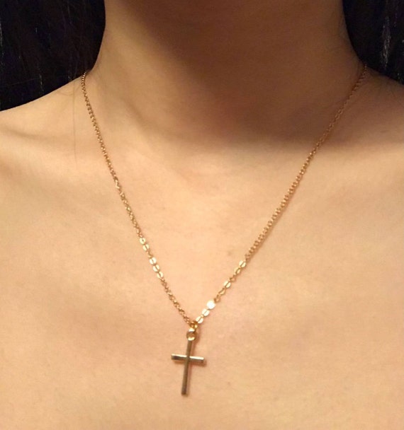 Gold filled cross pendant