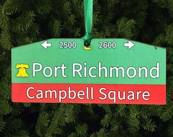 Port Richmond Sign Jawnament Ornament