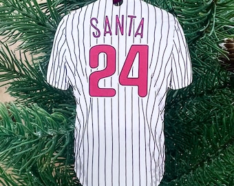 Santa Phillies Jersey Jawnament Ornament