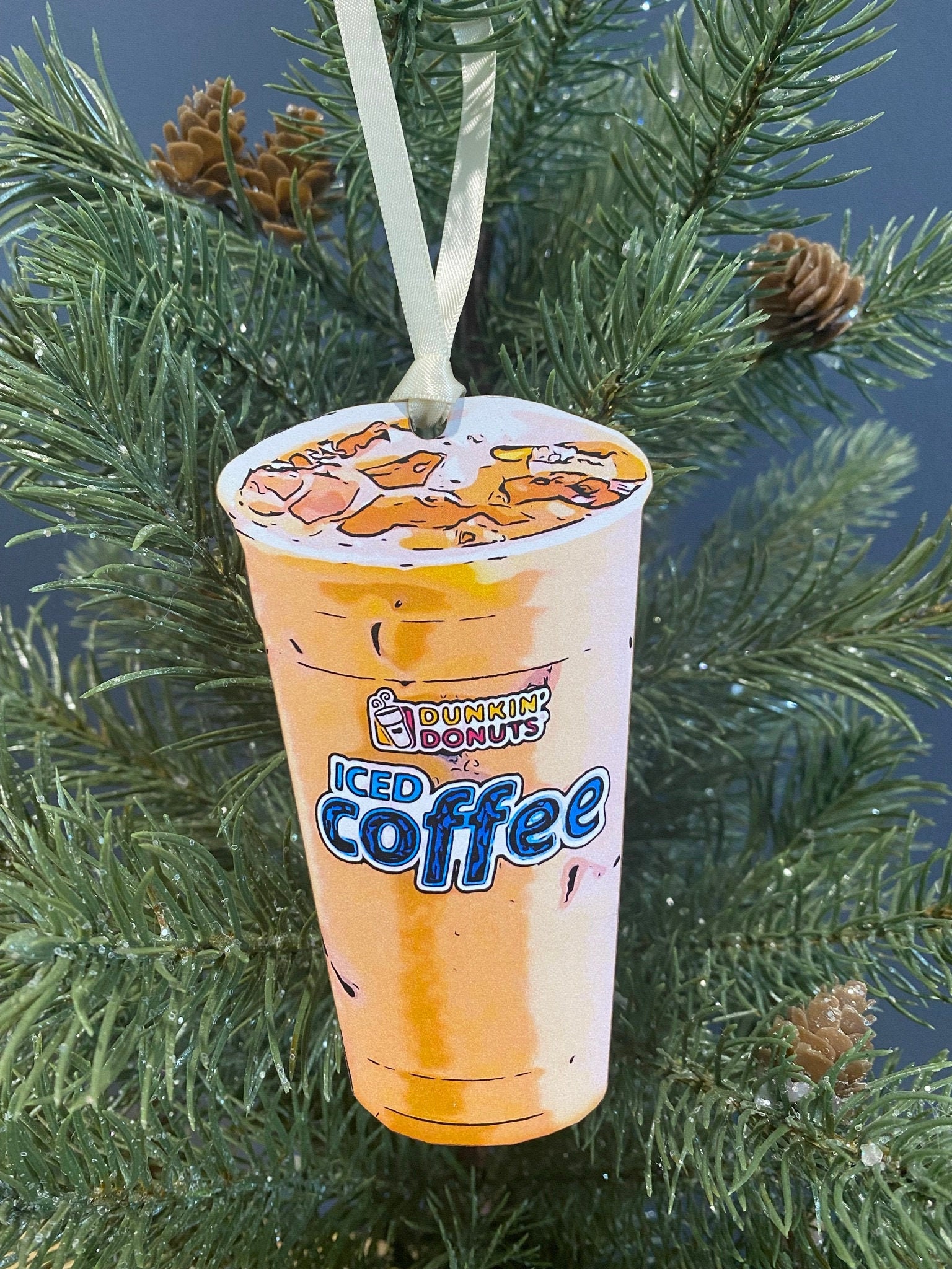 Dunkin' Iced Coffee Jawnament Ornament Etsy