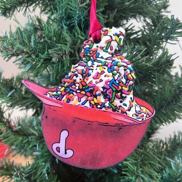 Phillies Ice Cream Helmet Jawnament Ornament