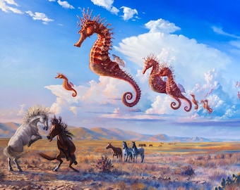 Wild Horses- Floating Seahorses and wild horses