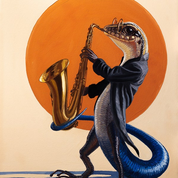 Blues Skink: Saxophone Playing Skink