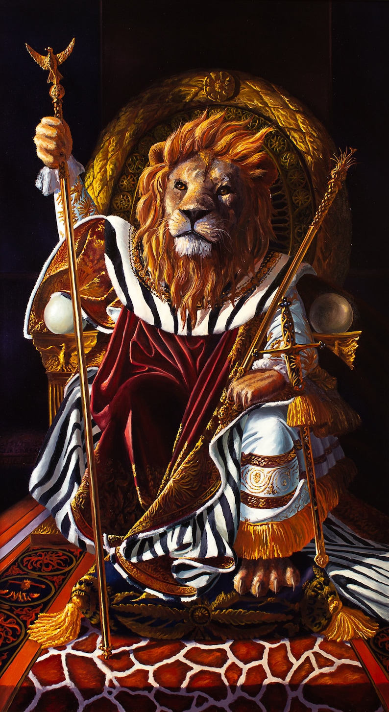 Napolion: Humorous Lion Painting inspired by Napoleon Bonaparte image 1