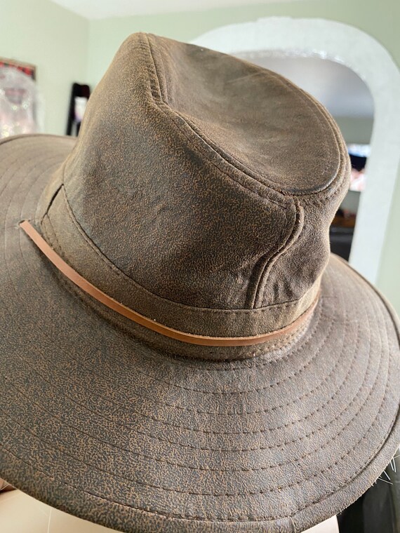 Dorfman Pacific safari Hat With Leather 