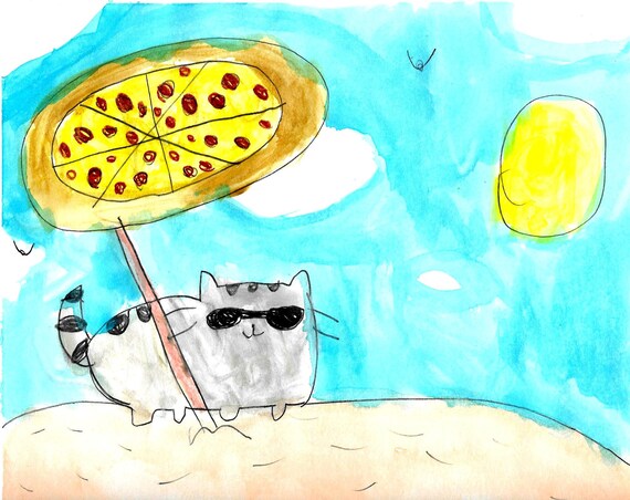 Pusheen pizza on sale