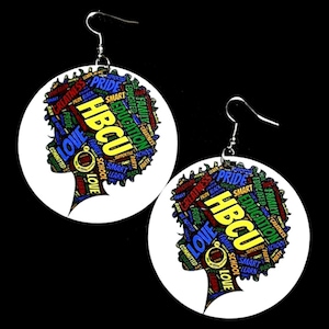 HBCU Love Statement Dangle Wood Earrings