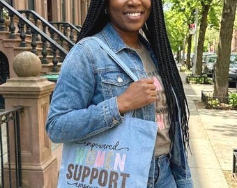 Empowered Women Support Empowered Women Reuseable Farmers Market Tote Handbag
