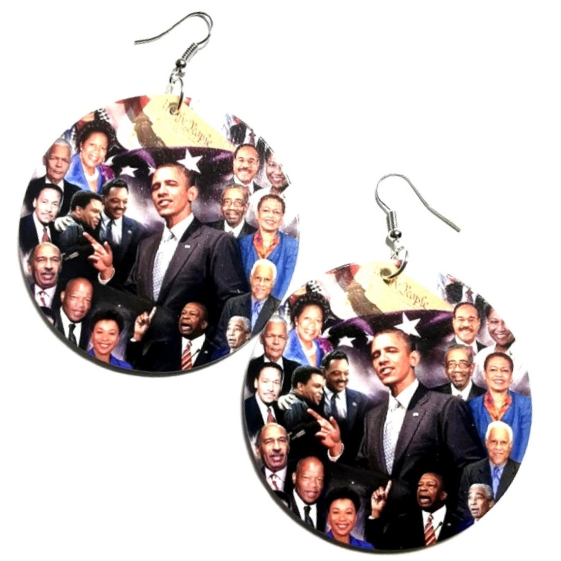 Black Politicians in the House Statement Dangle Wood Earrings Etsy