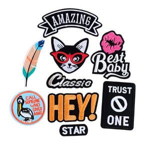 Best Baby Classic Cat Assorted Iron-On Patches Lot