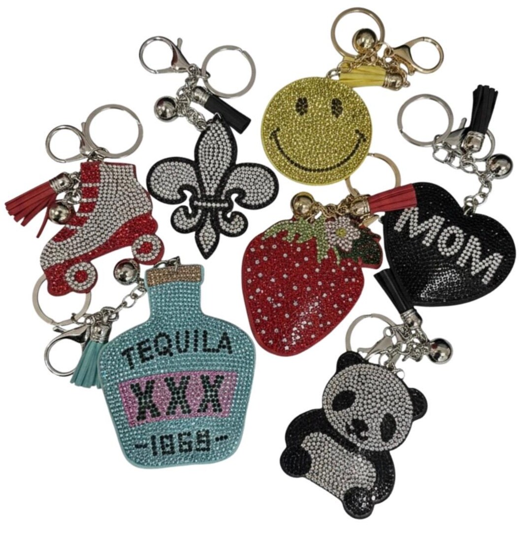 But Keychain Bling Keychain | Purse Handbag Charms | Luggage Tag | Key Chain Ring ...