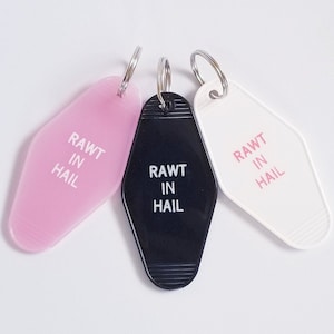 Rawt In Hail Retro Motel Style Key Tag - Brittany Cartwright - Jax Taylor - Vanderpump Rules Keychain
