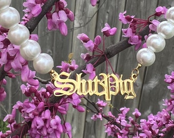 Slut Pig Pearl Necklace - RHOBH - Kim Richards