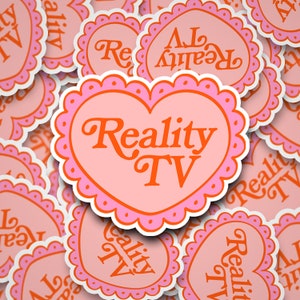 Reality TV Valentine Heart Pegatina impermeable