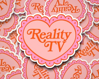 Reality TV Valentine Heart Waterproof Sticker