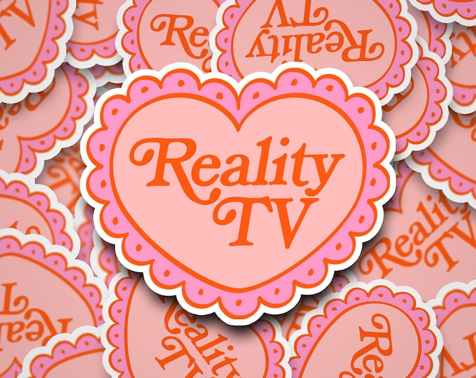 Reality TV Valentine Heart Pegatina impermeable
