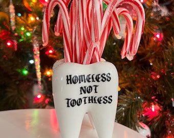 Homeless Not Toothless Ceramic Tooth Trinket Cup - RHOBH - Real Housewives of Beverly Hills - Dorit Kemsley