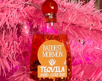 Baddest Morman Tequila Glass Anejo Ornament - RHOSLC - Lisa Barlow