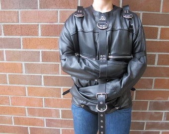 Straight Jacket Strict Vegan Leather Bondage Adult Extra Large Unisex Restraints