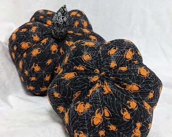 Home Decor Pumpkin Pillow Set with Spider Print