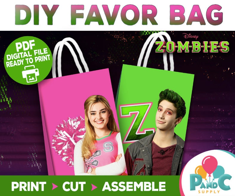 Disney ZOMBIES Party/ Zombies FAVOR BAGS/ Zombies Birthday/ Etsy