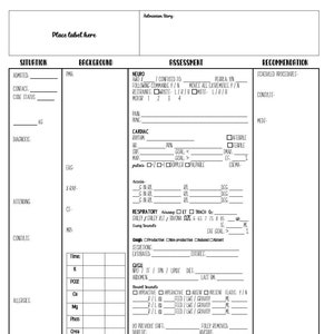 Nursing Report Sheet J