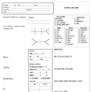 Mental Health Report Sheet