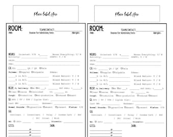 Nursing Report Sheet H