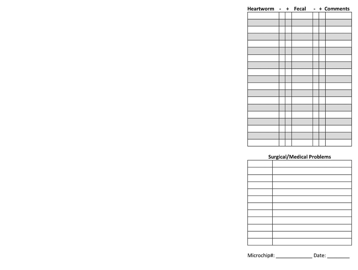 Dog Records/happy Planner Printable/dog Mom/ Vet Records/ Dog Etsy