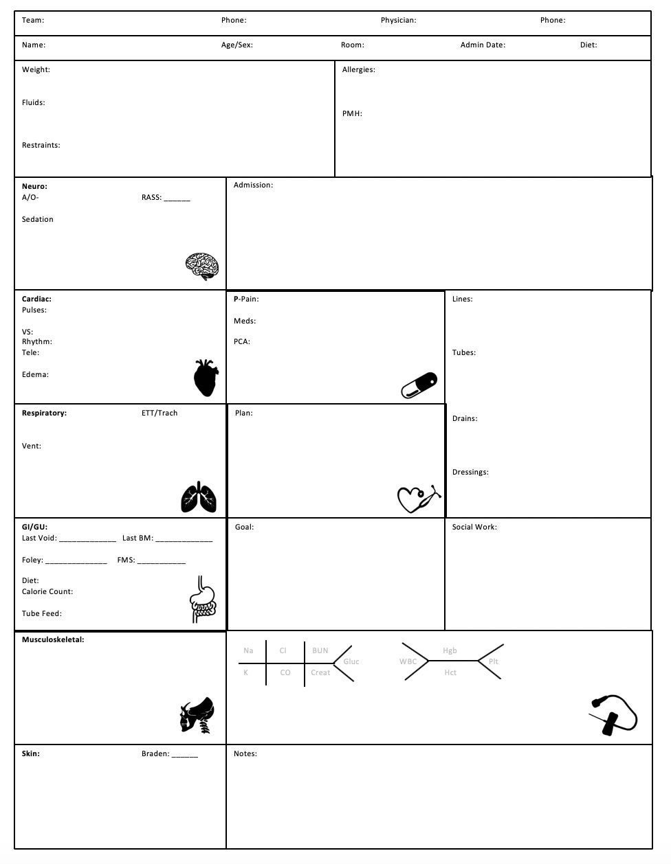 Nursing Shift Report Template Sarseh