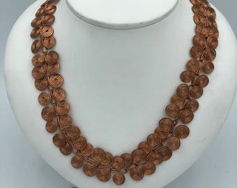 Handmade 19 inch Copper Swirl Necklace