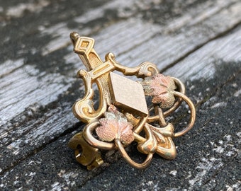 Vintage Simmons Gold Filled Lapel Watch Pin