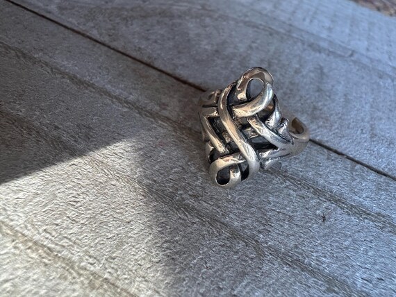 Chunky Sterling Silver Ring - image 2