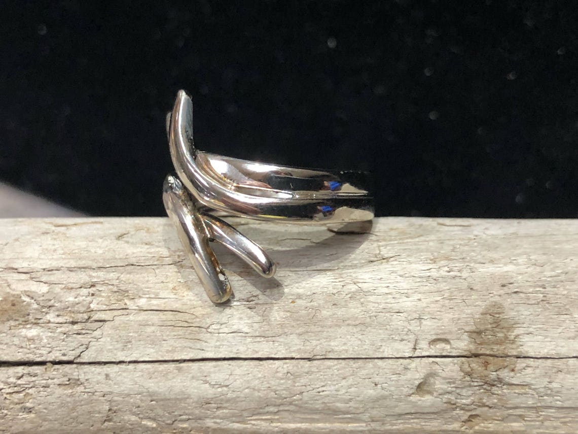 Vintage Sterling Silver Wrap Around Statement Ring Size 7 | Etsy