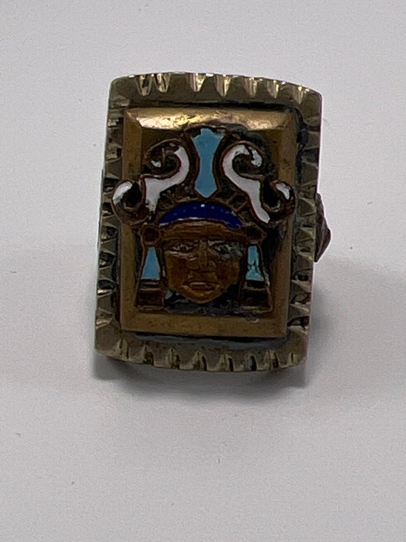 Vintage Mexican Biker Ring Size 9 - image 1