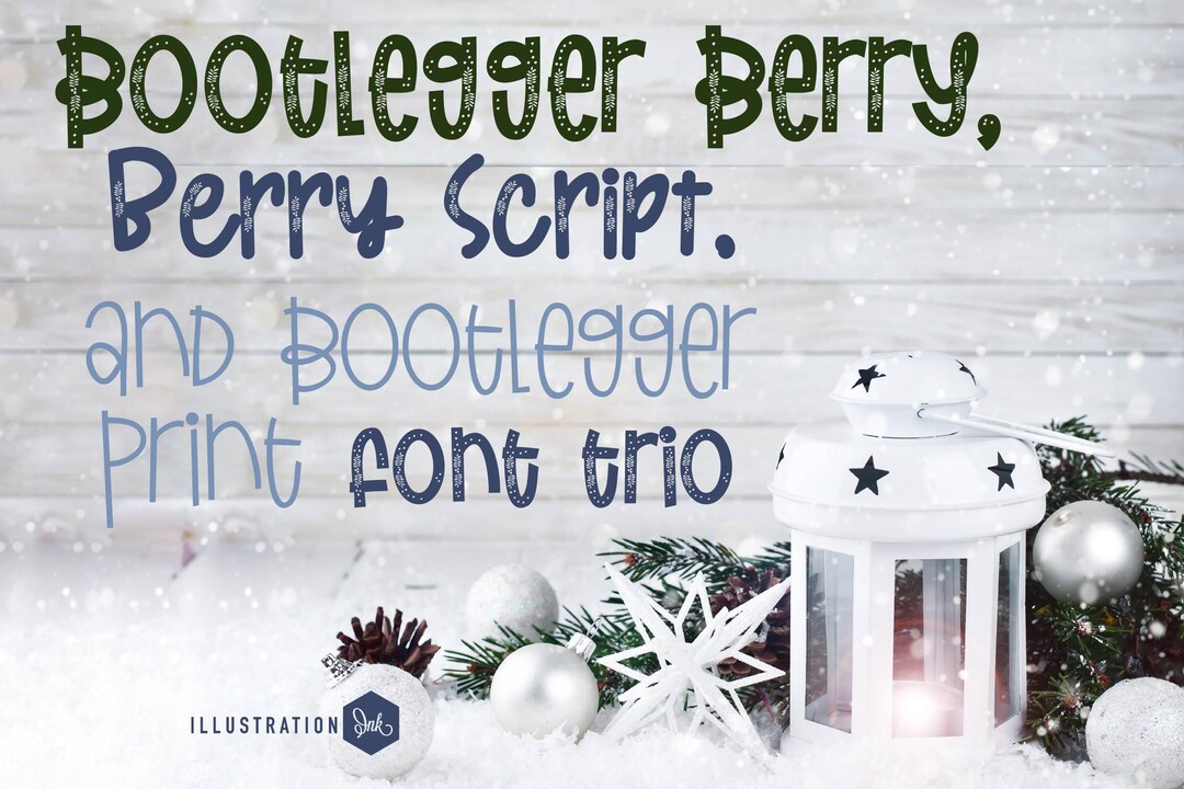 Bootlegger Berry Font Trio, Cricut Fonts, Silhouette Fonts - Etsy