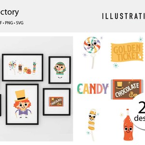 Candy Factory Builder - SVG Cut Files, For Cricut, For Silhouette, ai, dxf, eps, pdf, png