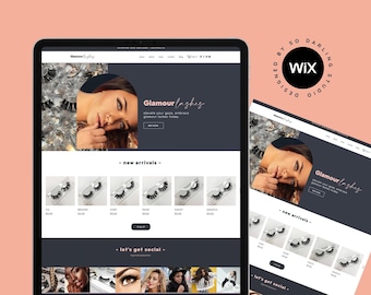 Modelo Lashes WIX - Modelo Wix Lashes, Modelo de site Wix personalizado, Modelo pré-fabricado Wix, Site feminino Wix,