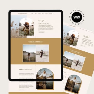 Online cursus WIX-sjabloon - Wix-websitesjabloon, Wix-premadesjabloon, vrouwelijke website, Boho Wix-sjabloon, vrouwelijke Wix-sjabloon