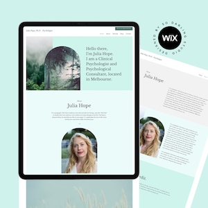 Psychologist Wix Website Template, Counsellor Wix Website Template, Coaching Wix Website Template, Website For Therapists, Therapist Website