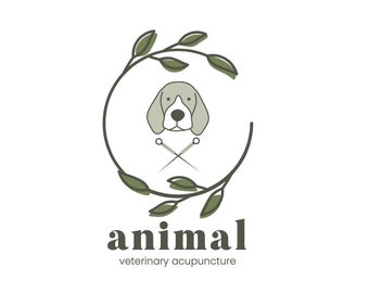 Logo Design,  Logo Design, Custom Logo Design, Business Logo,  Animal Logo, Dog Logo, Vet Logo, Animal Acupuncture logo, puppy logo
