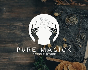 Logo Design, Custom Logo Design, Business Logo,  Hand drawn Logo, Witchy Logo, Planet Logo, Hand Logo, healing Logo, psychic