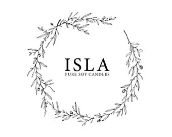 Premade Logo, Wreath Logo Design,  Logo Design, Pretty Logo, Custom Logo Design, Business Logo, Soy Candle Logo, Scented Candle Logo